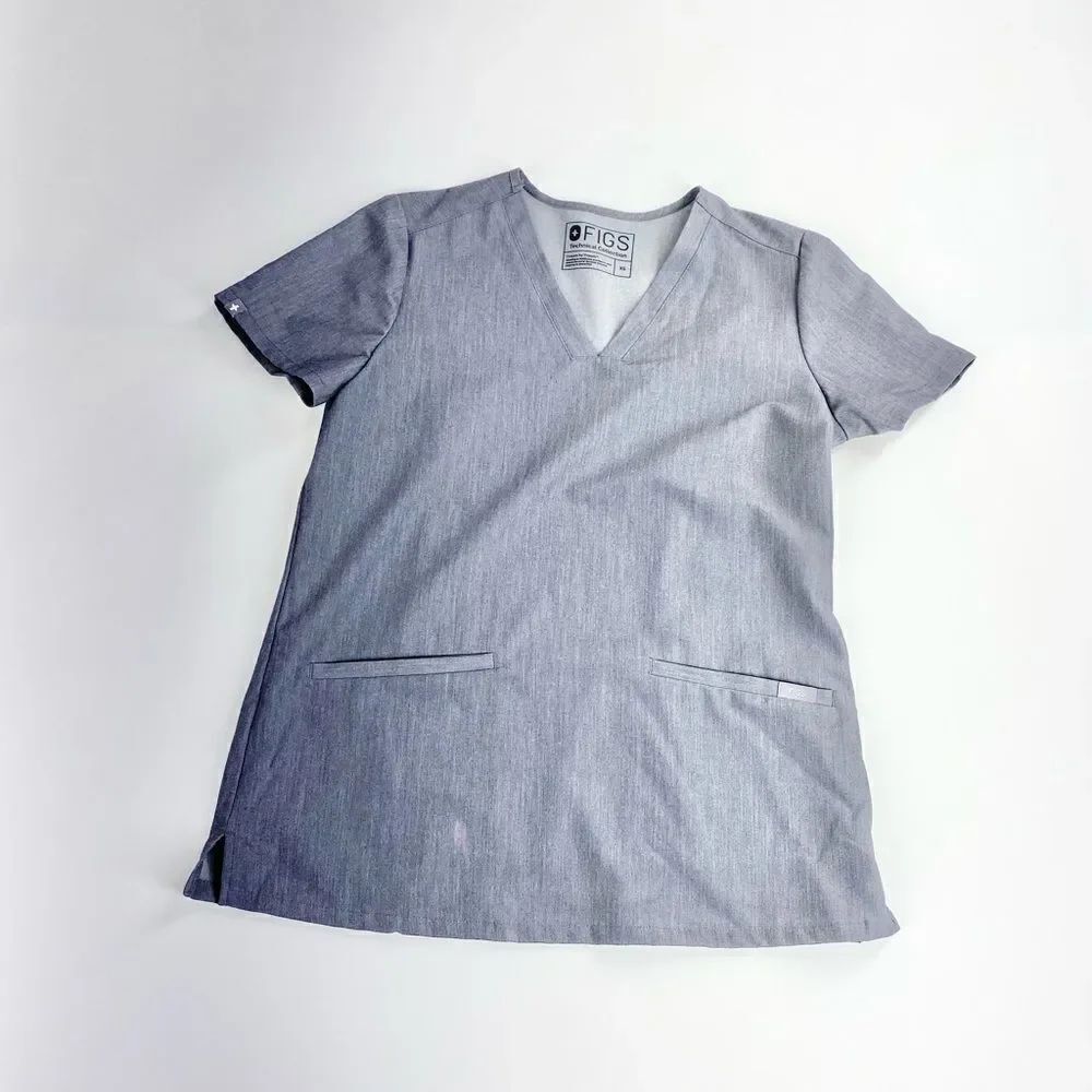 Figs grey Catarina scrub top XS